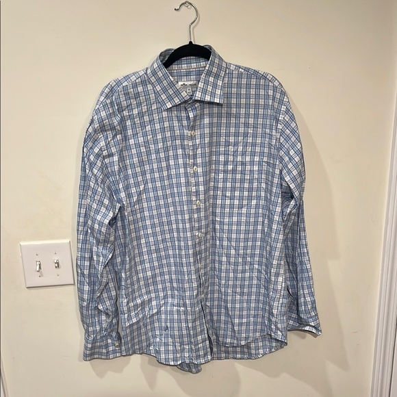 Peter Millar Other - Peter Millar Blue and White Casual Button Down Shirt